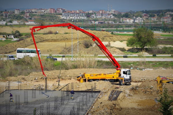 Egy betonpumpa Budapesten